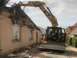 Kontrollierter Abbruch eines ehemaligen Wohnhauses in Grimmen, Nordpromenade