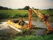 Krautung der Recknitz mit einem Amphibienfahrzeug Ende der 90-ziger Jahre